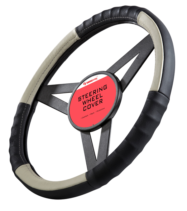 Real Leather Steering Wheel Cover